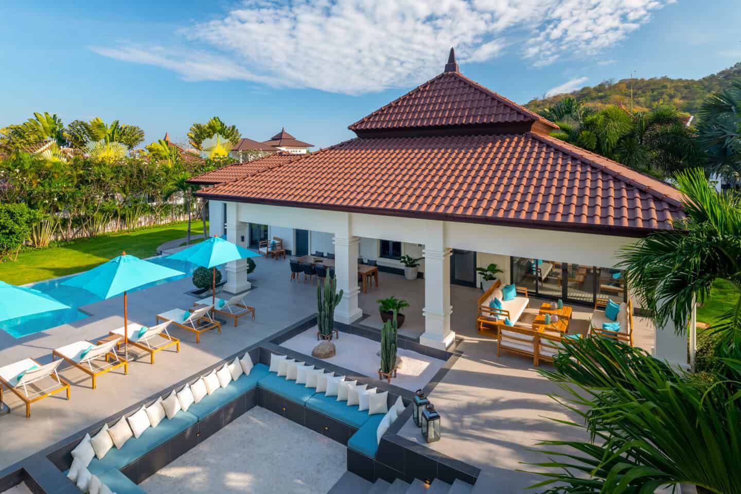 Modern Bali Villa Outdoor Living Balinese Pool Villa Sales BelVida Estates Hua Hin