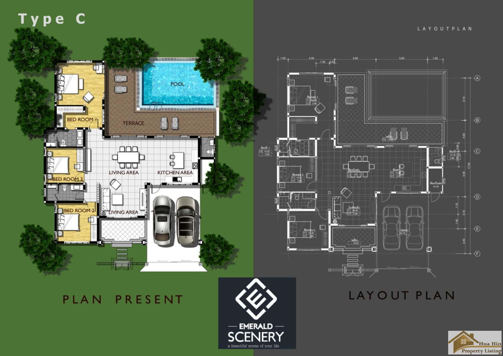 Villa Covered Parking Design Emerald Valley Thailand