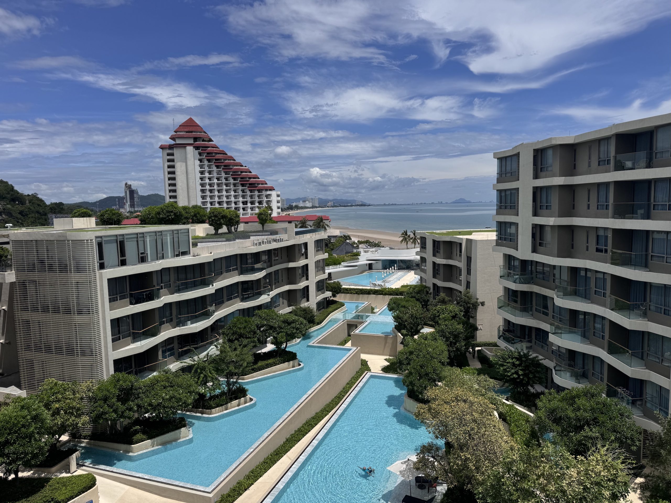 Fully Furnished Beachfront Condo Living Space