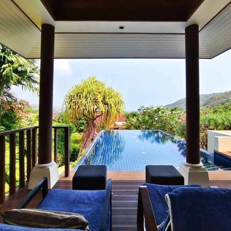Balinese Style Villa Mountain Ocean Views