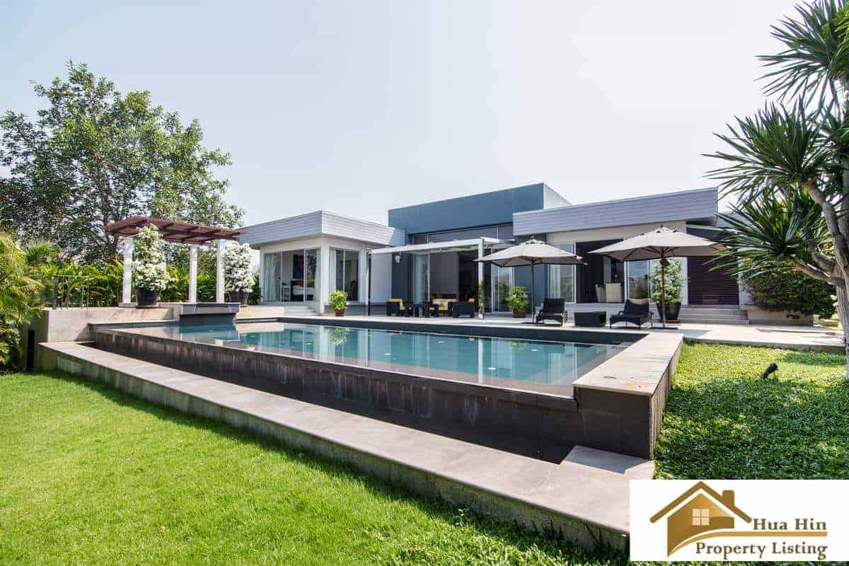 Spacious Home Golf Community Living Modern Villa Private Pool Serene Garden Setting