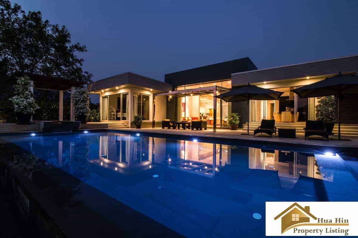Modern Villa Poolside Relaxation Exceptional Villa Private Pool Golf Valley Backdrop
