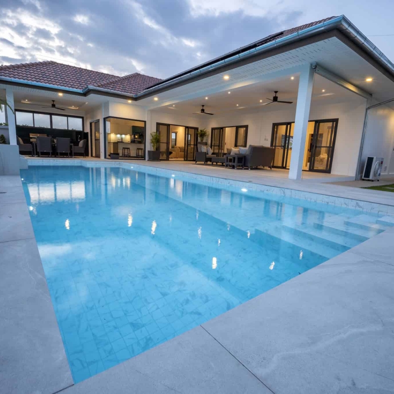 Spacious three bedroom villa interior design