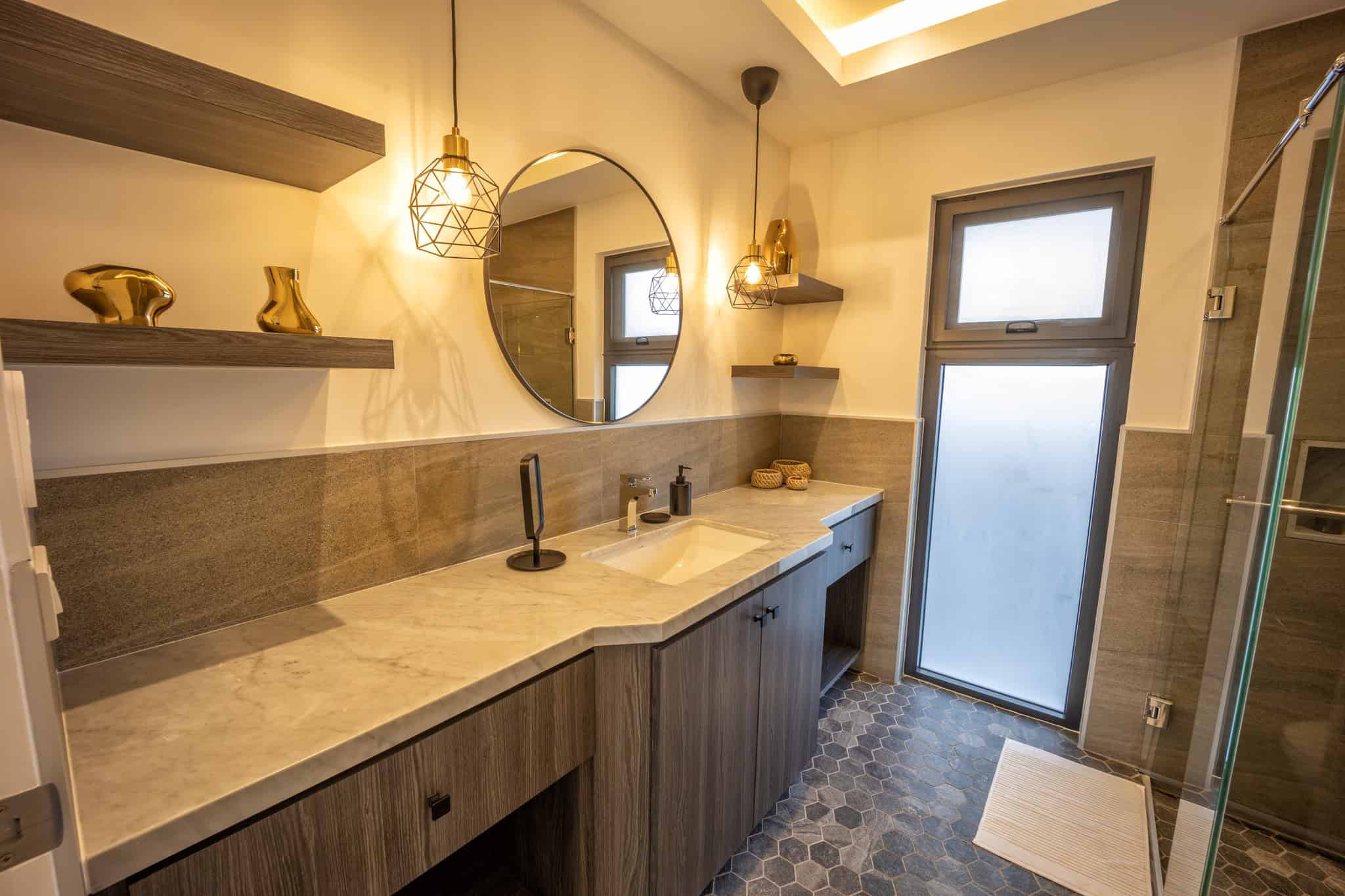 Elegant Property Villa Contemporary villa bathroom with spa like features