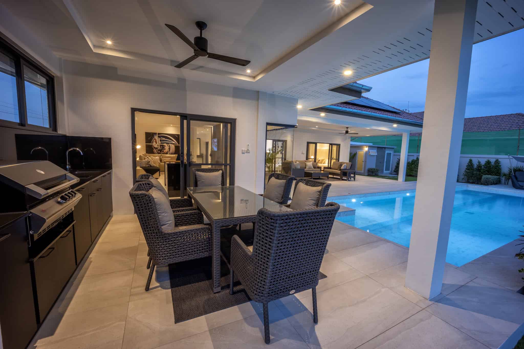 Premium Villa Community Villa entrance with sophisticated architectural details