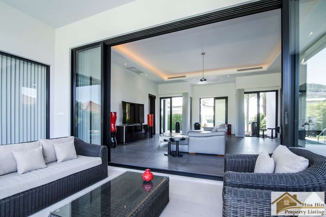 Villa pool area outdoor living space