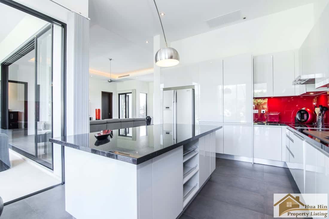 Modern villa terrace outdoor entertainment