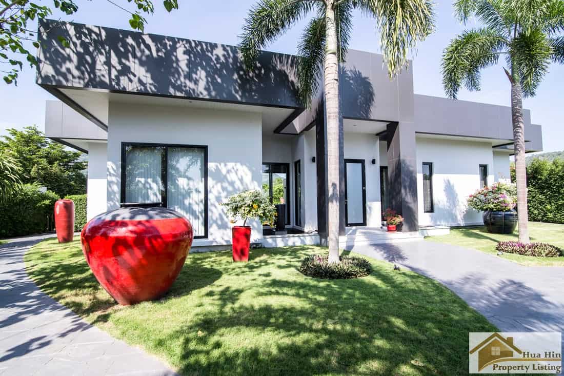 Modern Villa For Sale Baan Ing Phu Hua Hin Modern minimalistic villa Hua Hin luxury living