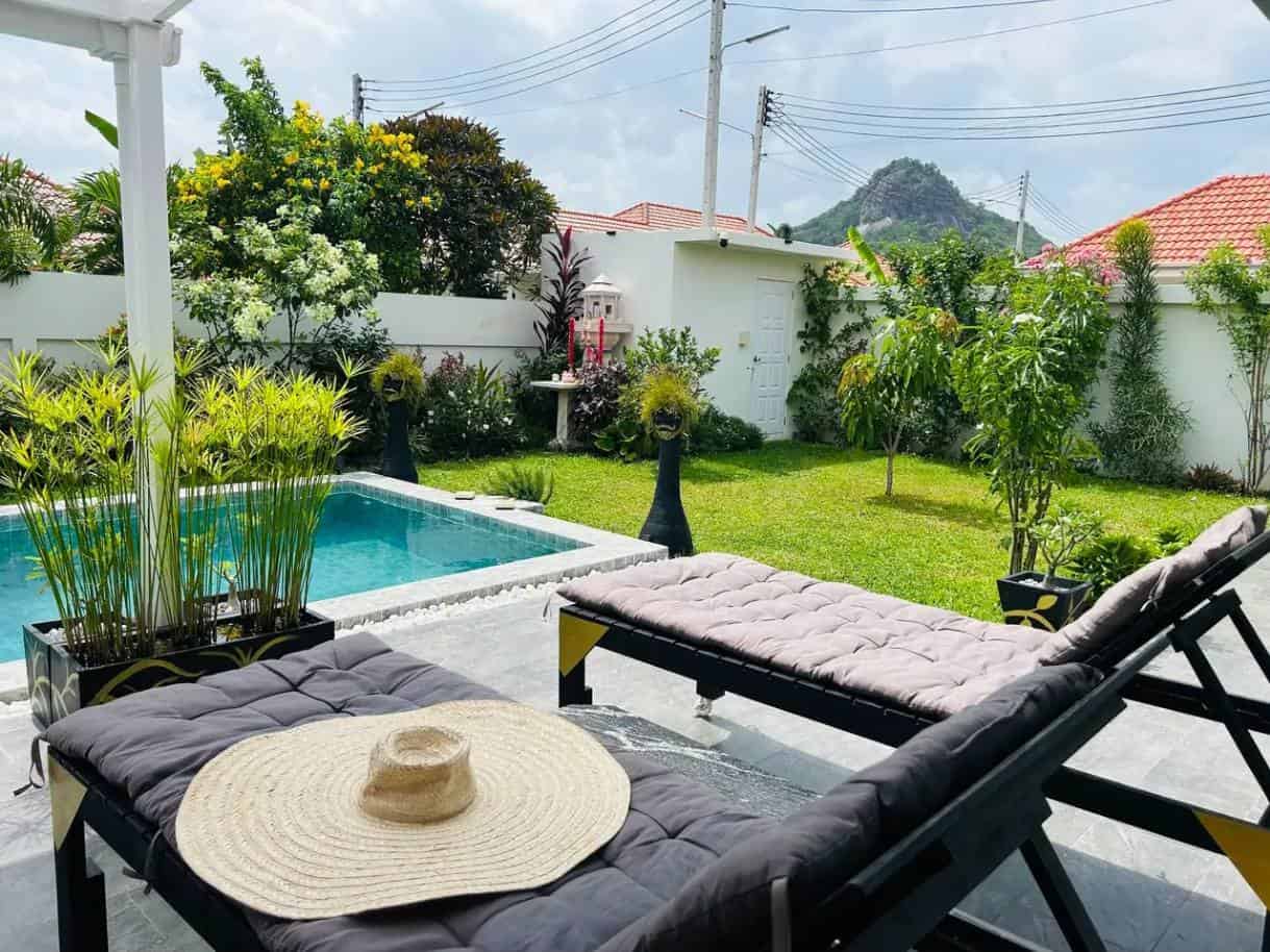 Two Bedroom Pool Villa for Sale Pran Buri Villa Kitchen Dining Living Area