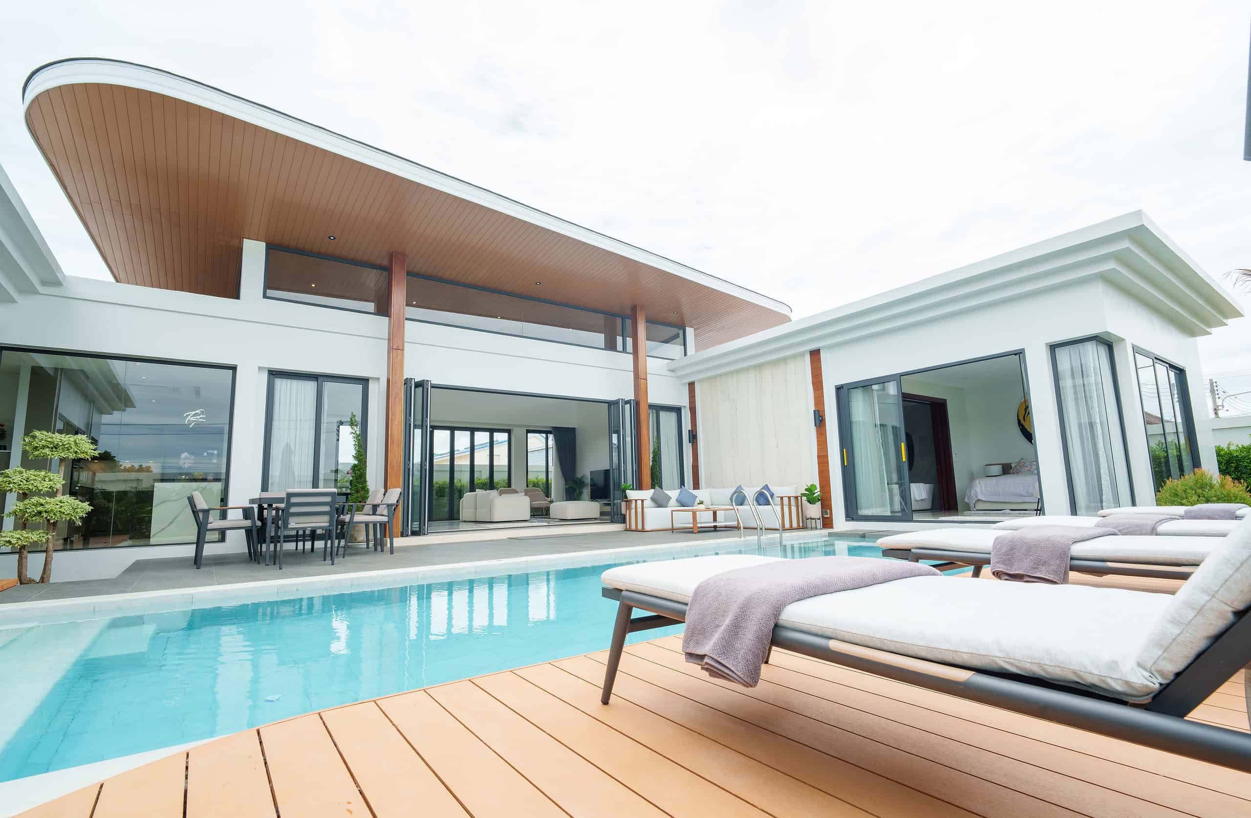 Elegant Villa Entrance Design Contemporary Pool Villa Tropical Living Hua Hin