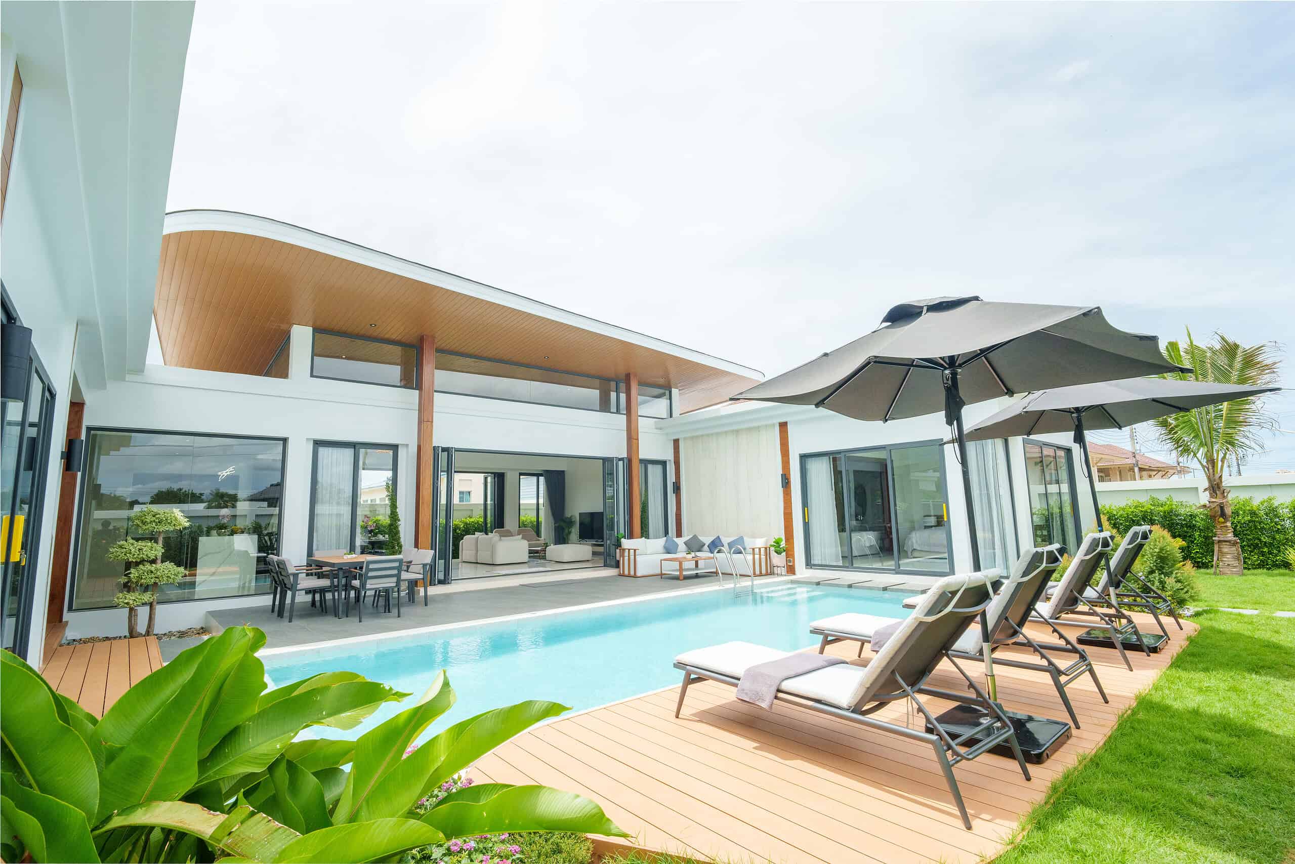 Luxury Villa Patio Areas Smart Tropical Villa Luxury Pool Thailand Sale