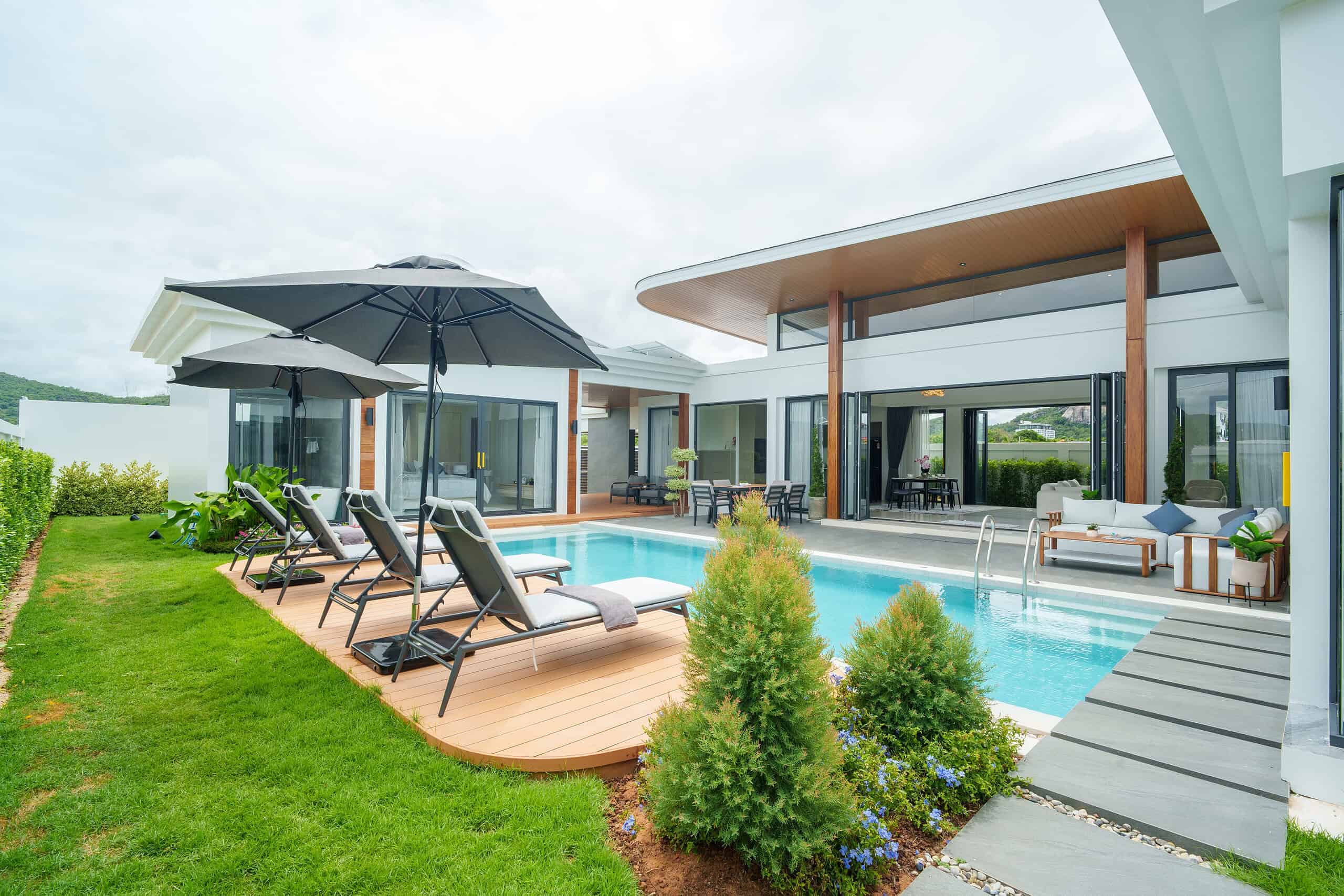 Modern Villa Landscape Design Pool Villa Contemporary Design Hua Hin Paradise
