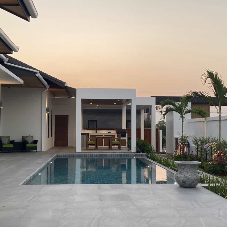 Hillside Villa Thailand Pool Solar Power