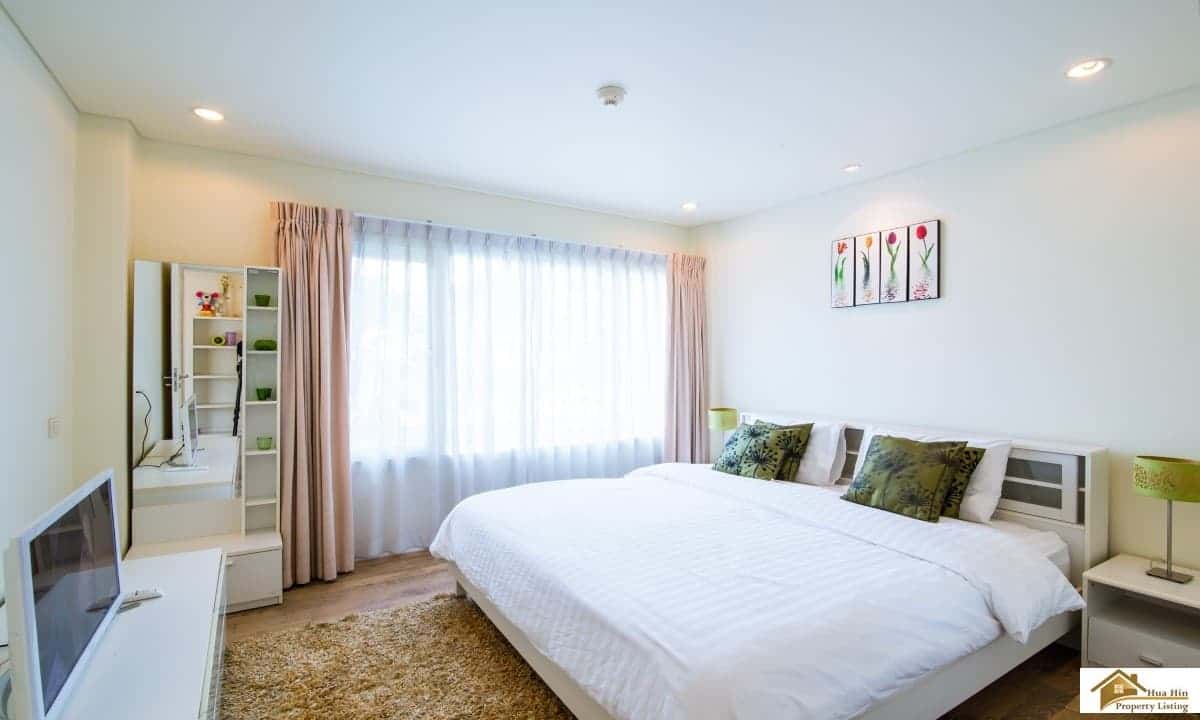 Mykonos Development One Bed Condo Near Beach Spacious Living Room Entertainment Area