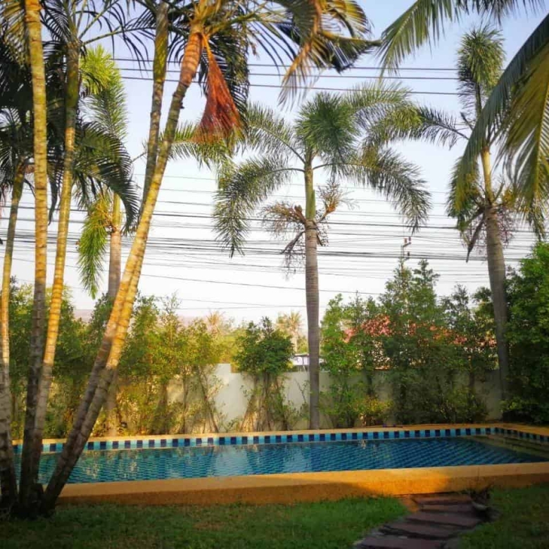 Modern Villa Tropical Garden Mountain Backdrop Views