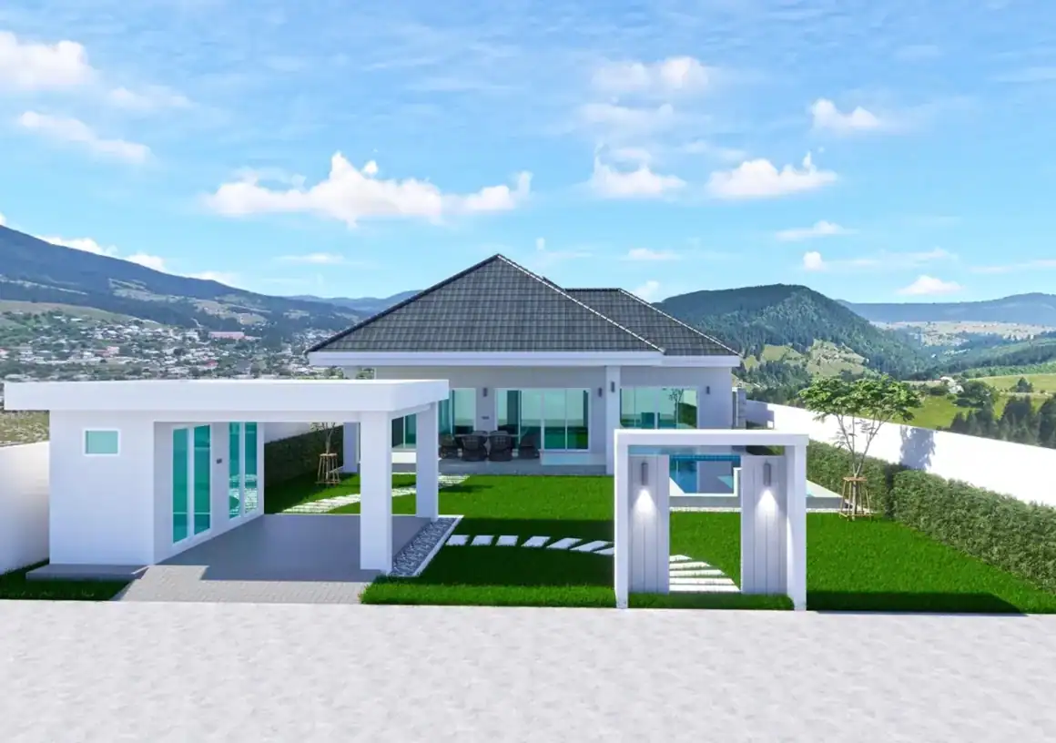 Stylish Houses Golf Course Modern Luxury Homes Smart Hamlet Development Hua Hin