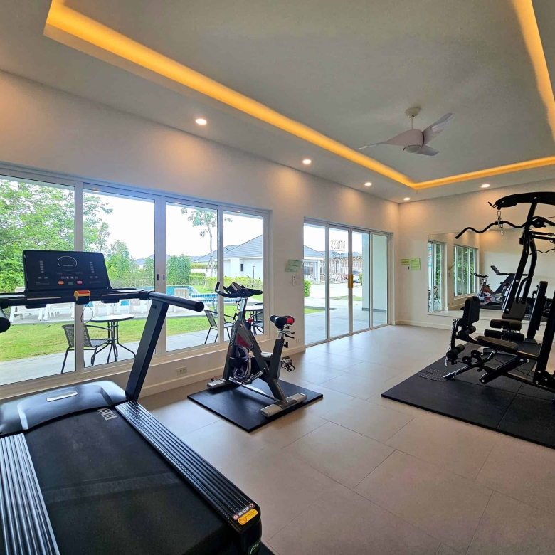Villa bedroom ceiling fan comfort