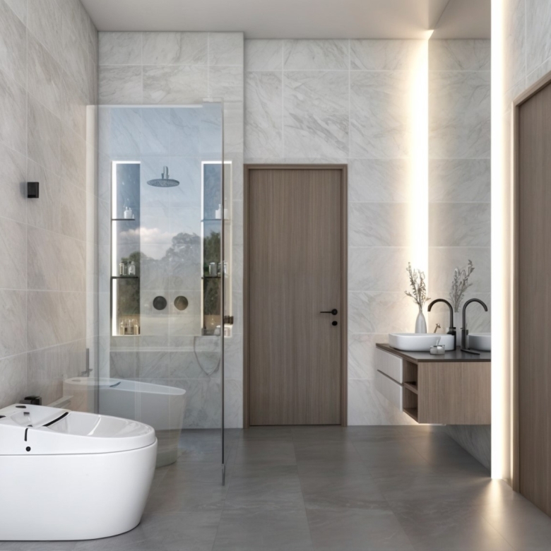 Upscale residential community with private pools