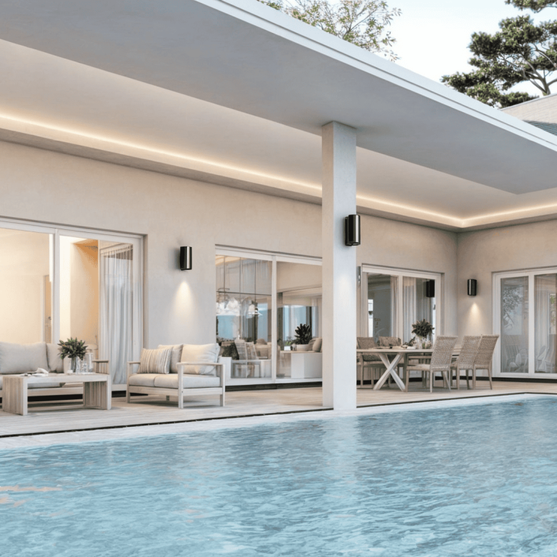 Premium villa community with swimming pool amenities